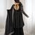 Black embroidered georgette palazzo set