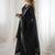 Black embroidered georgette palazzo set