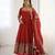 "Elegant Embroidered Sequence Designer Anarkali Three Piece Set"