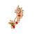 Traditional charming oval shape gold plated maharashtrian nosepin / nath without piercing for women and girls