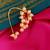 Traditional dazzling oval shape gold plated maharashtrian nosepin / nath without piercing for women and girls