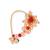 Traditional dazzling oval shape gold plated maharashtrian nosepin / nath without piercing for women and girls