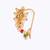 Traditional delightful oval shape gold plated maharashtrian nosepin / nath without piercing for women and girls