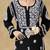 Women's floral modal embroidered round neck chikankari kurti