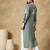 Women's floral roman silk embroidered round neck chikankari kurti