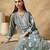 Women's floral roman silk embroidered round neck chikankari kurti