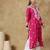 Chinkari pink color embroided modal kurta for women   - round neck-full sleeves