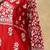Chinkari red color embroided cotton  kurta for women   - v- neck-full sleeves