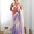 crush embroidered saree with sequins work unstitched blouse