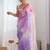 crush embroidered saree with sequins work unstitched blouse