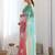 crush embroidered saree with sequins work unstitched blouse