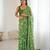 bright moss satin patta printed saree