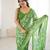 bright moss satin patta printed saree
