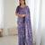 bright moss satin patta printed saree