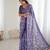 bright moss satin patta printed saree