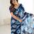 stunning georgette saree with mirror work