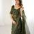 georgette printed foil work with small zalar lace saree & unstitched blouse piece