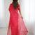 georgette printed foil work with small zalar lace saree & unstitched blouse piece