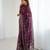 georgette printed foil work with small zalar lace saree & unstitched blouse piece