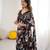 bright moss satin patta printed saree