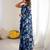 bright moss satin patta printed saree