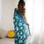 bright moss satin patta printed saree