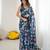 linen patta printed saree