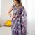 linen patta printed saree