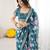 linen patta printed saree