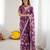 linen patta printed saree