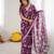 linen patta printed saree