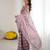 georgette printed saree with mirror work border