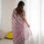 georgette printed saree with mirror work border