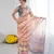 georgette printed saree with mirror work border
