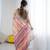 georgette printed saree with mirror work border