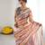 georgette printed saree with mirror work border