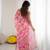 georgette printed saree with mirror work border