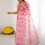 georgette printed saree with mirror work border