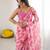 georgette printed saree with mirror work border