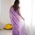 georgette printed saree with mirror work border