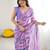 georgette printed saree with mirror work border