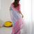 georgette printed saree with mirror work border