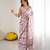 georgette printed saree with mirror work border