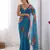 georgette printed saree with moti lace border
