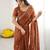 embellished star georgette embroidery work and moti work saree