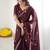 embellished star georgette embroidery work and moti work saree