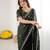 embellished star georgette embroidery work and moti work saree