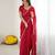 embellished star georgette embroidery work and moti work saree