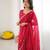embellished star georgette embroidery work and moti work saree