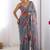 georgette printed saree with moti lace border